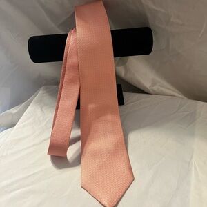 Vintage Aquascutum Silk Jacquard Tie in Peach.